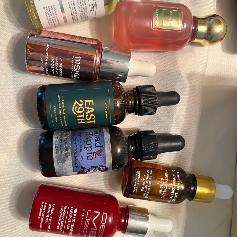 Assorted facial oils